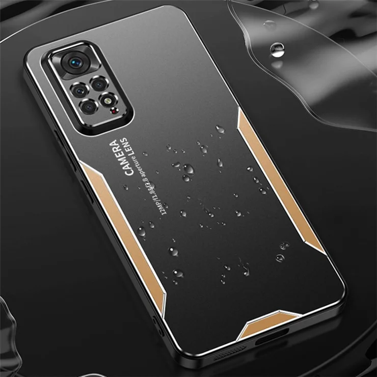 For Xiaomi Redmi Note 11 Pro Case Aluminium Alloy+TPU+PC Airbag Protection Phone Cover - Blue