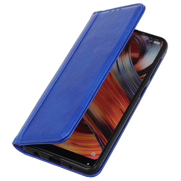 For Oppo Reno11 Pro 5G (Global) / Reno11 (China) 5G Split Leather Case Protective Phone Cover Litchi Texture - Blue