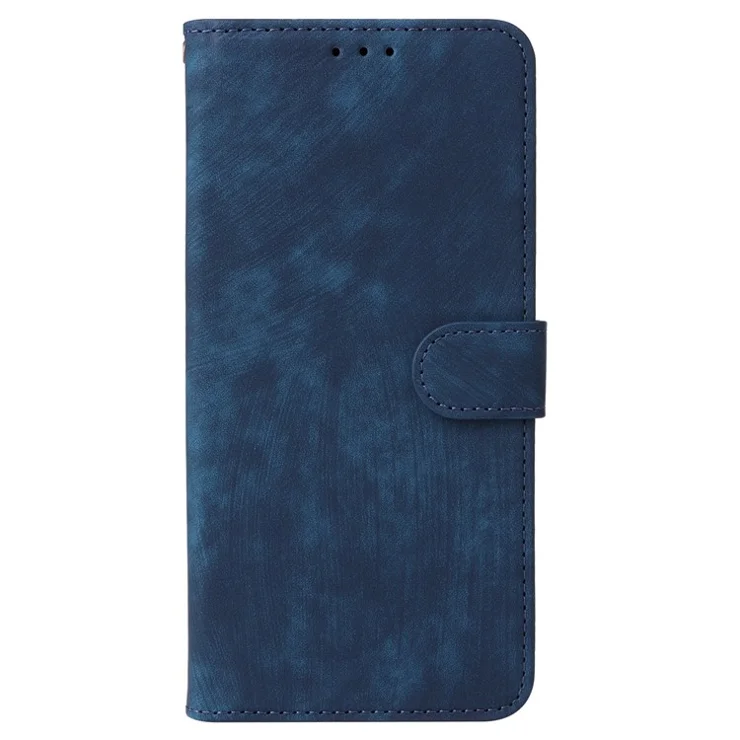For OnePlus Ace 3 5G / 12R 5G Leather Case Stand RFID Blocking Phone Cover with Hand Strap - Blue