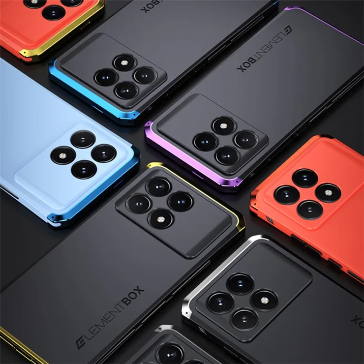 ELEMENT BOX For Xiaomi Poco F6 Pro 5G / Redmi K70 5G / K70 Pro 5G Phone Case Anti-Drop Cover - Black / Purple