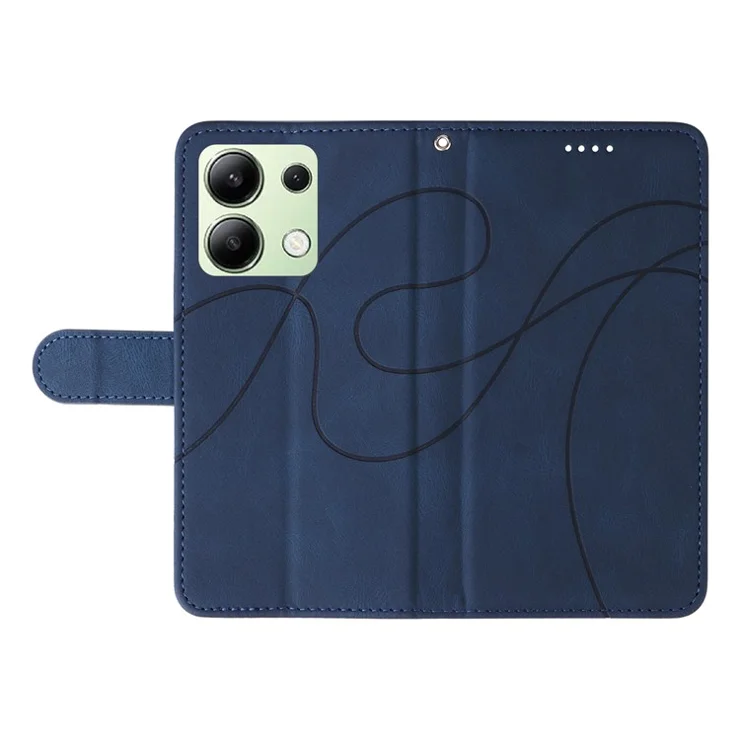 For Xiaomi Redmi Note 13 4G Case Leather Phone Cover with Wallet Card Slots - Blue