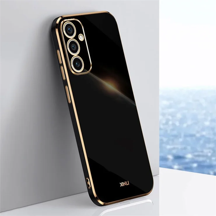 XINLI For Samsung Galaxy A55 5G Case Soft TPU Shockproof Phone Back Cover - Black