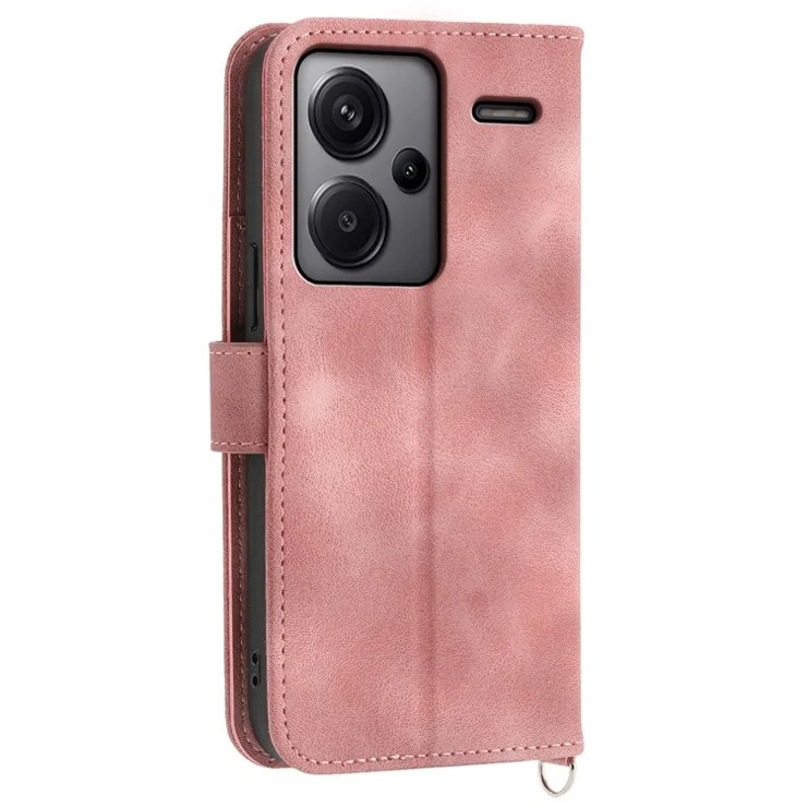 For Xiaomi Redmi Note 13 Pro+ 5G Case Crossbody Leather Phone Cover with Card Slots - Pink