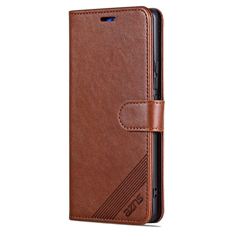 AZNS For Oppo Find X7 5G Leather Case TPU Inner Shell Flip Phone Cover - Brown