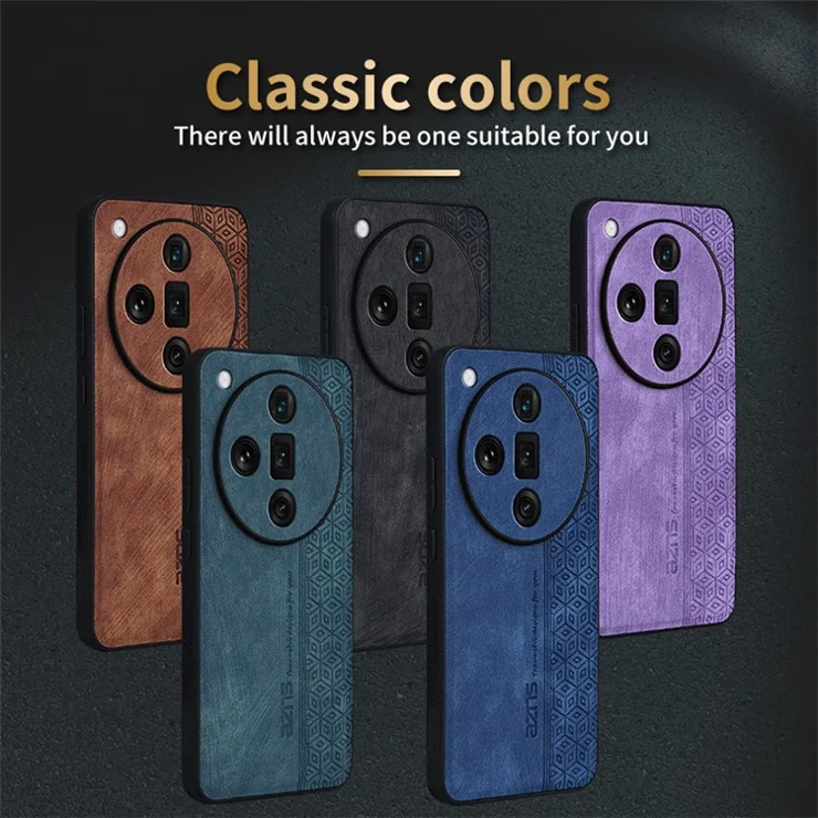 AZNS For Oppo Find X7 Ultra Case PU Leather+TPU Protective Phone Cover - Brown