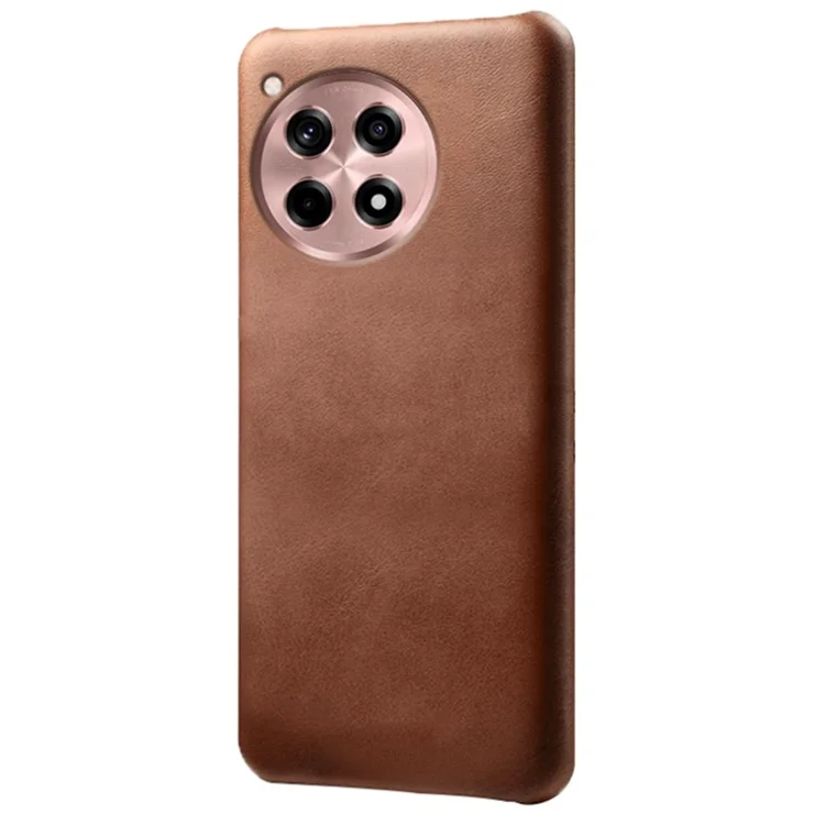 For OnePlus Ace 3 5G / 12R 5G Phone Case PU Leather + PC Phone Back Cover - Brown