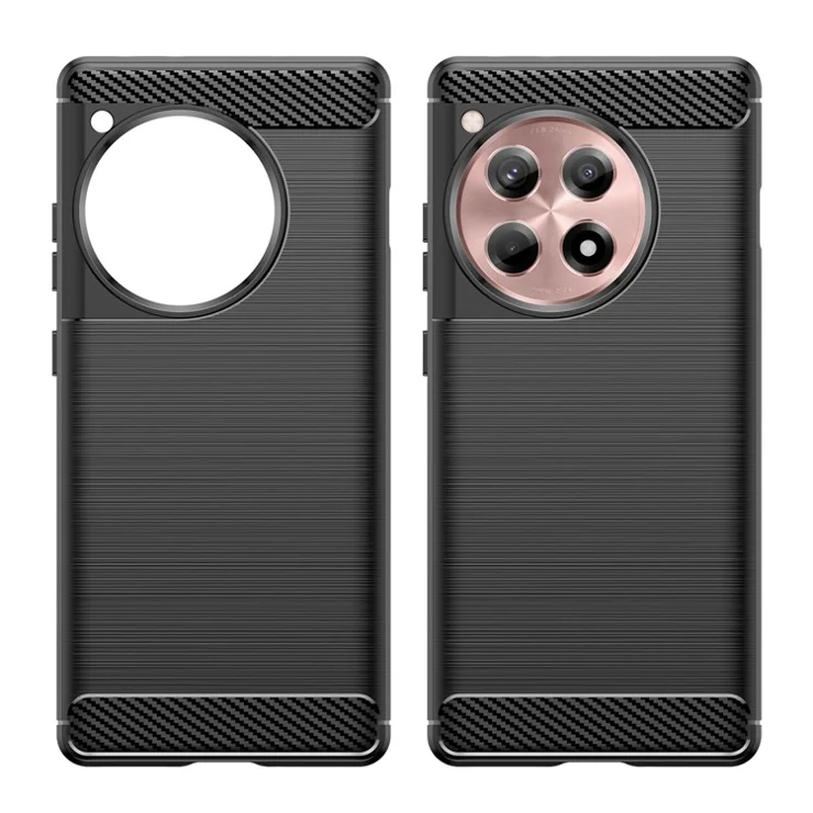 For OnePlus 12R 5G / Ace 3 5G Case Brushed TPU Anti-Fingerprints Phone Cover - Black