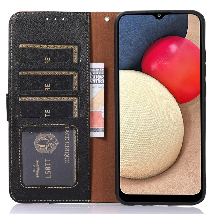 KHAZNEH For Xiaomi Redmi K70E 5G / Poco X6 Pro 5G Case Magnetic RFID Blocking Phone Stand Cover - Black