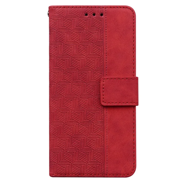 For Motorola Moto E14 4G / G04 4G / G04s 4G / G24 4G Cell Phone Case Leather Shockproof Cover with Wallet - Red