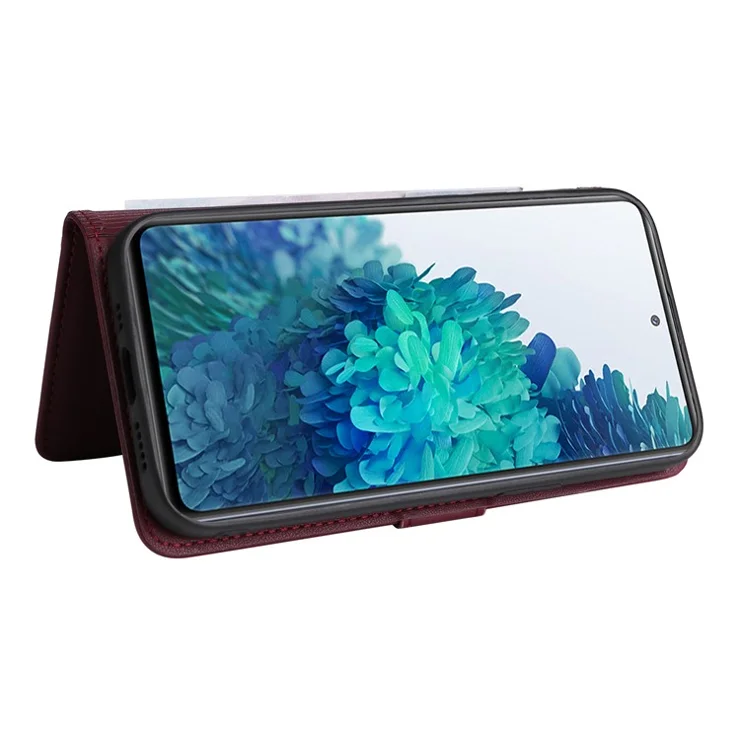 For Samsung Galaxy S20 FE 5G / S20 FE / S20 FE 2022 / S20 Lite Magnetic Case BETOPNICE Detachable PU Leather Phone Cover with Strap - Wine Red