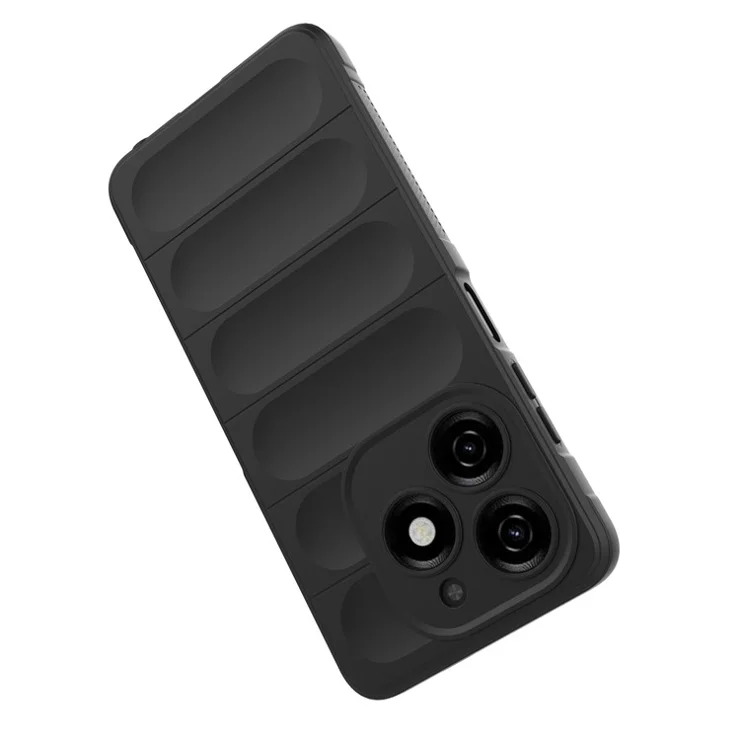 For TECNO Spark 20 Case Drop-Resistant TPU Phone Back Shell - Dark Grey