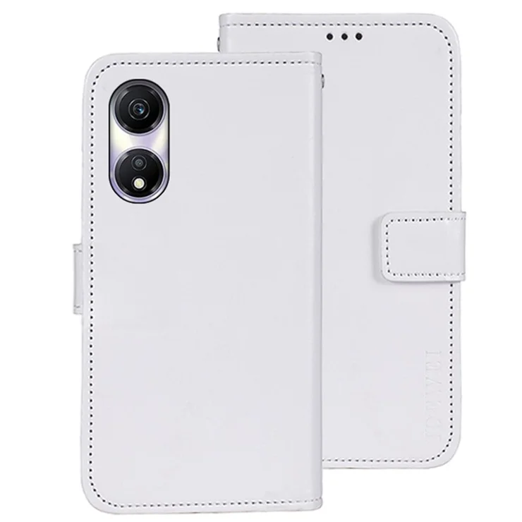 IDEWEI For Honor Play 40 Case Magnetic Clasp Crazy Horse Texture Leather Phone Cover - White