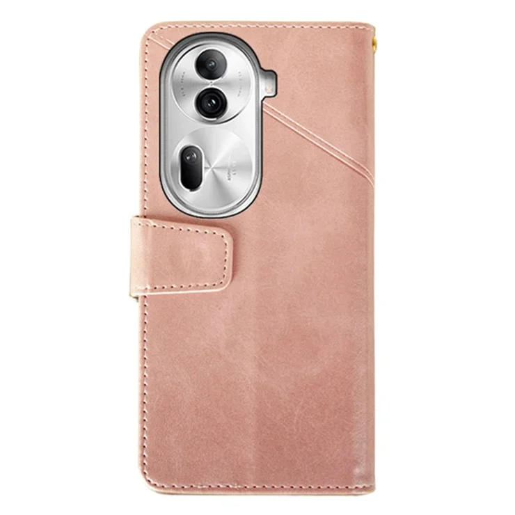 IDEWEI For Oppo Reno11 Pro 5G (Global) / Reno11 (China) 5G PU Leather Case Calf Texture Full Protection Phone Wallet Cover - Pink