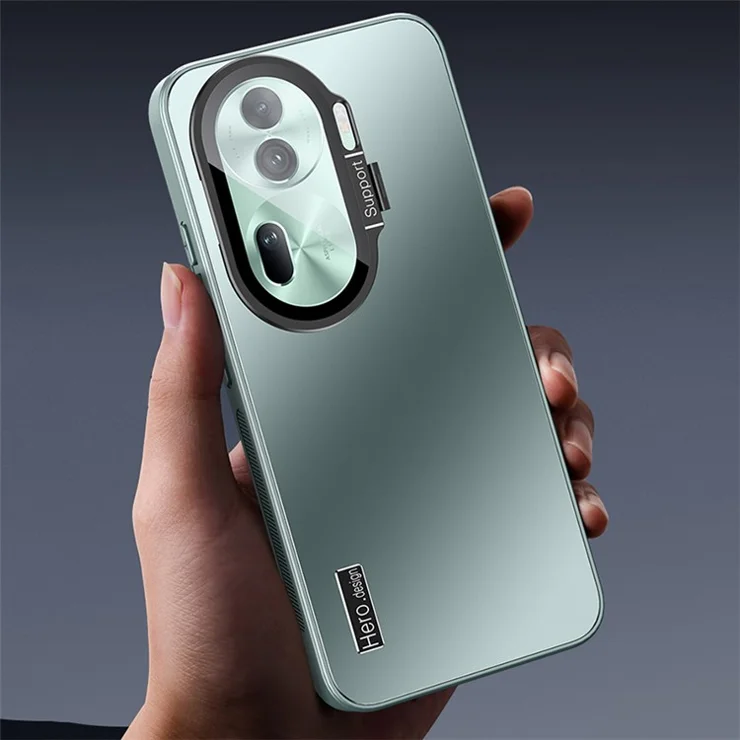 For Oppo Reno11 Pro 5G Cases Phone Cover Anti-Scratch TPU+PC Shell with Kickstand - Cyan