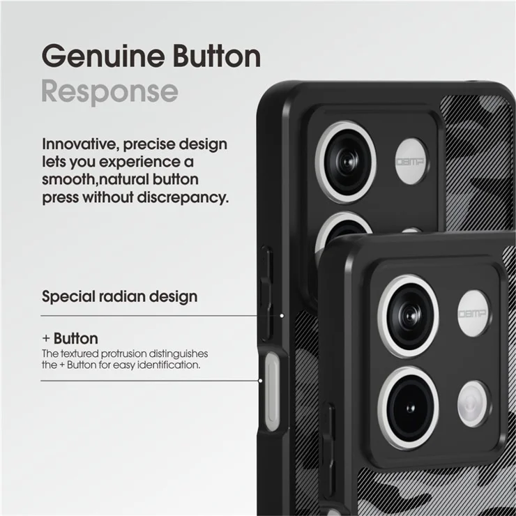 IBMRS For Xiaomi Redmi Note 13 4G Cases Slim-Fit TPU+PC Shell Mobile Phone Cover - Artistic Camouflage