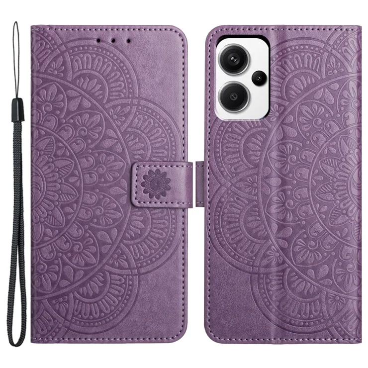 For Xiaomi Redmi Note 13 Pro+ 5G Wallet Flip Cover Leather Phone Case Full Body Protection - Purple