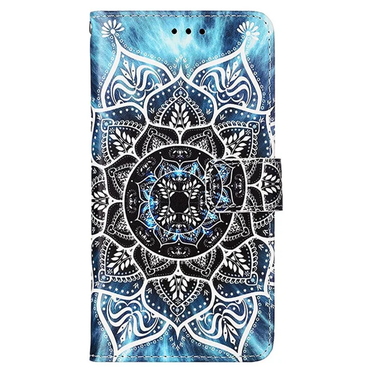 For Xiaomi Redmi 13C 4G / 13C 5G / 13R 5G / Poco M6 5G / Poco C65 4G Leather Case with Strap Pattern Printing Phone Stand Cover - Mandala Flower