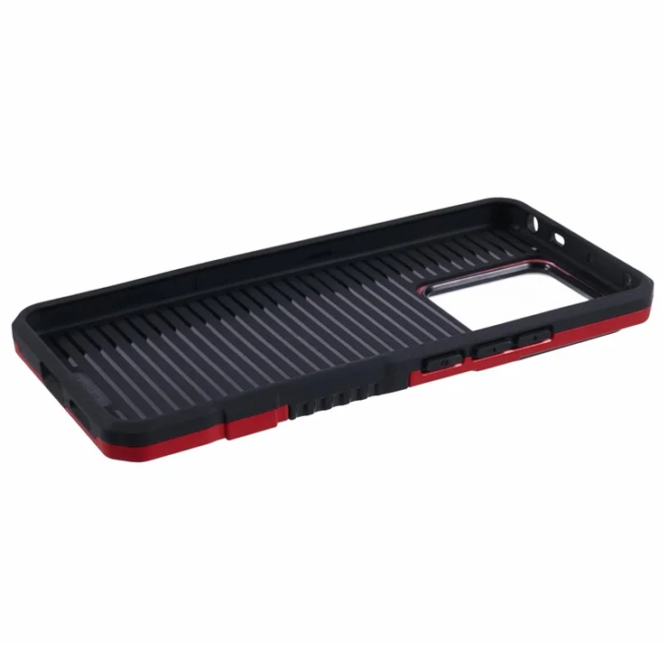 For Xiaomi Redmi Note 13 Pro 5G / Poco X6 5G Phone Case Ring Kickstand PC+TPU Shockproof Cover - Red