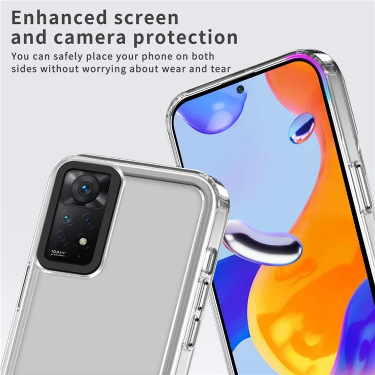 For Xiaomi Redmi Note 11 Pro 5G (Qualcomm) / 11 Pro 4G (MediaTek) / Note 12 Pro 4G PC+TPU Clear Case - Transparent Purple