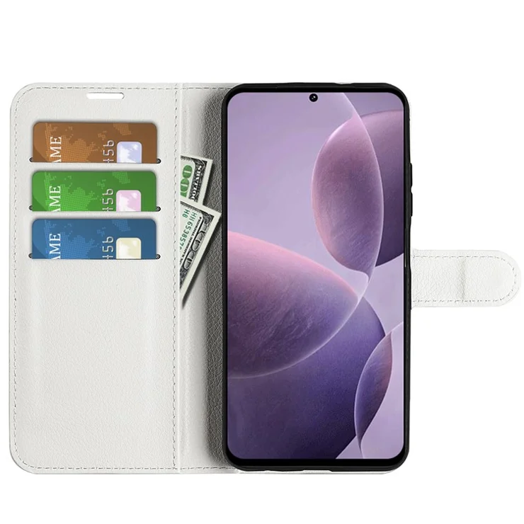 For Xiaomi Poco F6 Pro 5G / Redmi K70 5G / K70 Pro 5G Case PU Leather Card Slots Pocket Stand Phone Cover - White