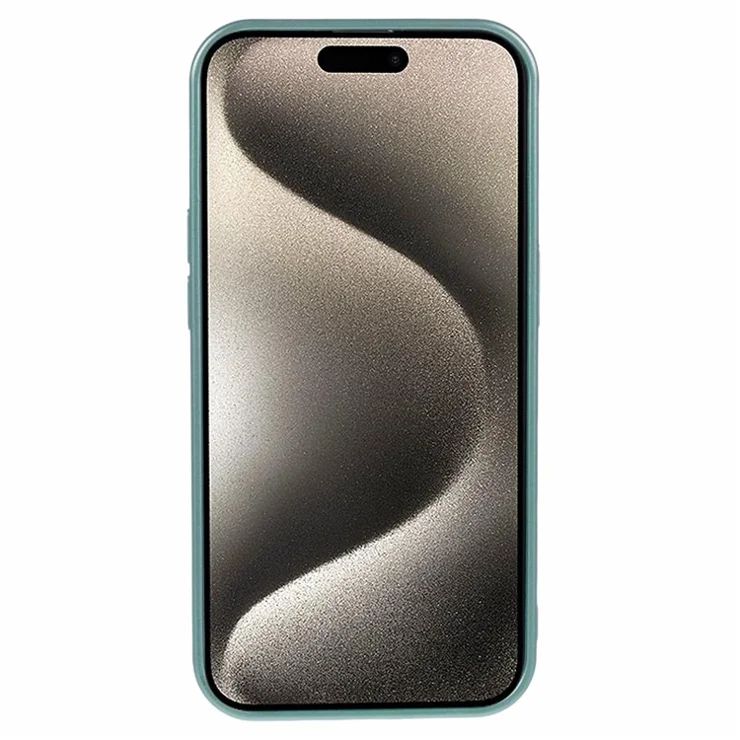 For iPhone 15 Pro TPU Cover Compatible with MagSafe Rubberized Phone Case with Lens Film - Green