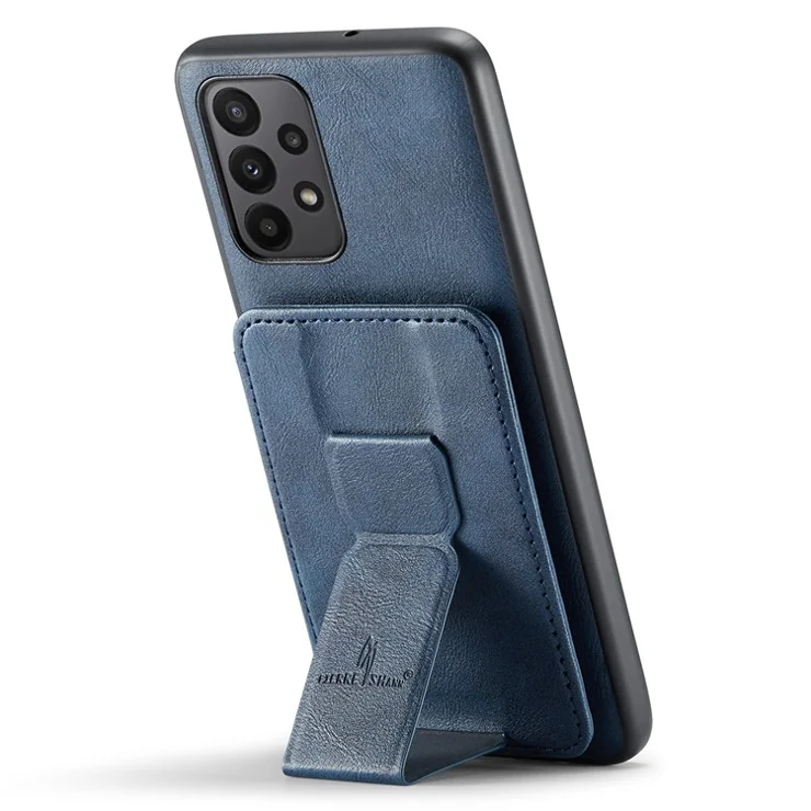 For Samsung Galaxy A52 4G / 5G / A52s 5G Case PU Leather+TPU Kickstand Card Slots Phone Cover - Blue