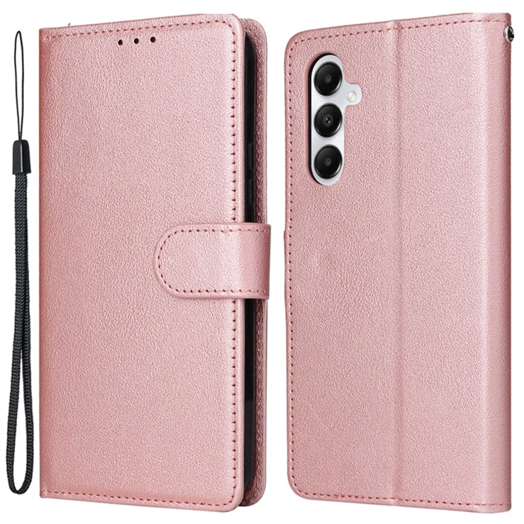 For Samsung Galaxy A05s 4G Case Leather Wallet Phone Cover Full Protection - Rose Gold