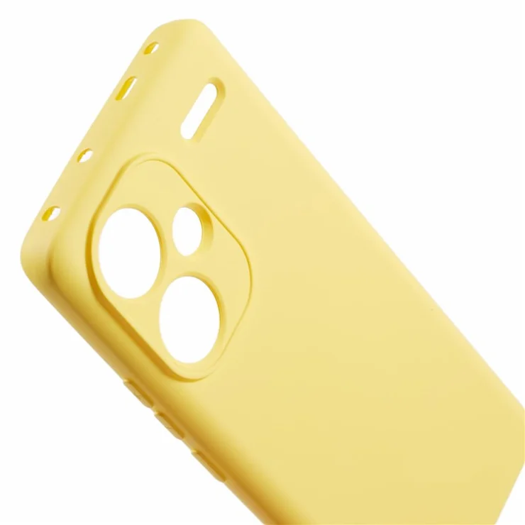 For Xiaomi Redmi Note 13 Pro+ 5G Cell Phone Case 2.0mm Scratch-resistant Soft TPU Back Cover - Yellow