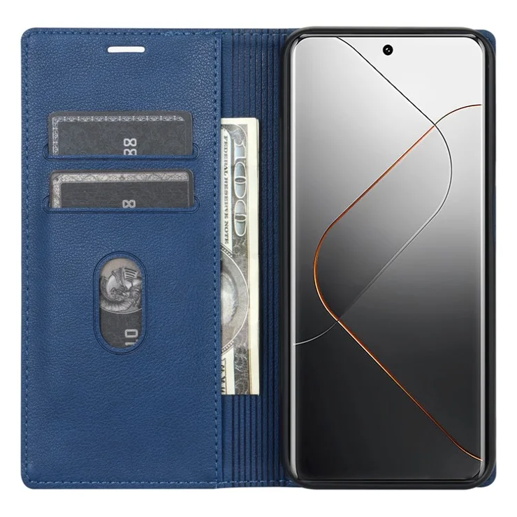 BKS-001 For Xiaomi Redmi Note 13 Pro 5G / Poco X6 5G Magnetic Phone Case Bump Proof Leather Cover - Blue