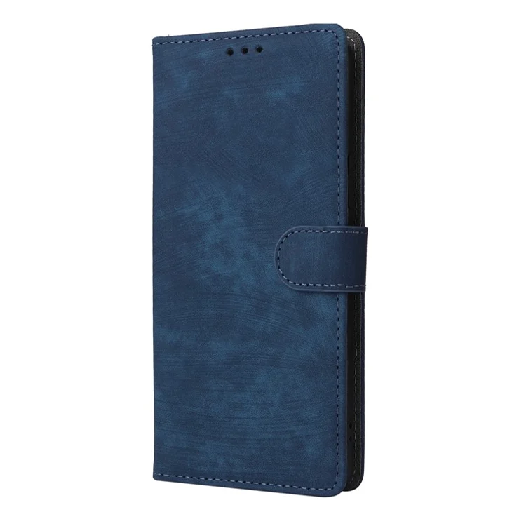 For Realme 12 Pro 5G / 12 Pro+ 5G Case RFID Blocking Leather Flip Phone Cover with Strap - Blue
