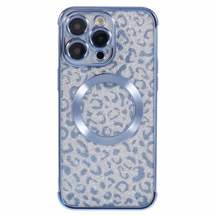 HRF Series for iPhone 12 Pro Max TPU Case Compatible with MagSafe Electroplating Phone Cover - Blue