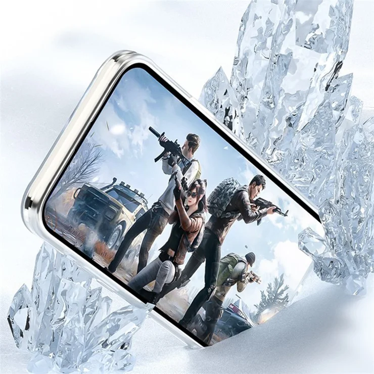 Q.COO Ice Mist Series for iPhone 14 Case Anti-scratch PU Phone Cover with Matte Finish - Grey