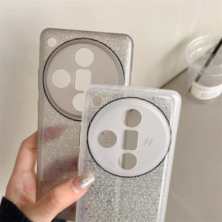 Q.COO For Oppo Find X7 Ultra Case Starry Sky Series Flexible TPU Protective Phone Cover - White