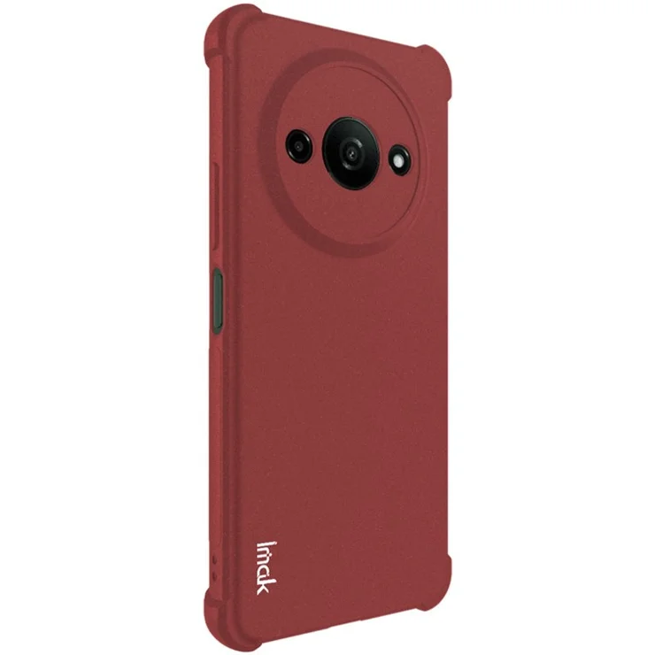 IMAK For Xiaomi Redmi A3 4G / Poco C61 4G TPU Case Matte Phone Cover Airbag Corner Protection - Red