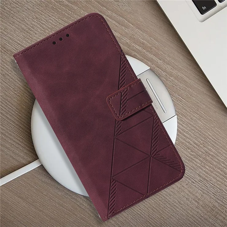 For Motorola Moto G45 5G / G34 5G Leather Case with Hand Strap Wallet Stand Phone Cover - Brown