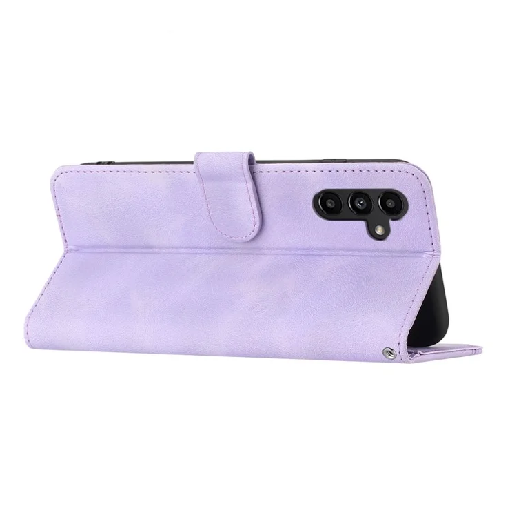 YX003 For Samsung Galaxy S23 FE Wallet Phone Case Stand Imprinted Leather Flip Cover - Purple