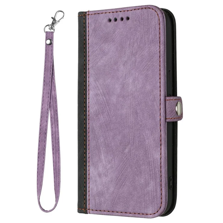 YX0020 For Google Pixel 9 Pro XL Protective Case PU Leather Wallet Phone Cover with Strap - Purple