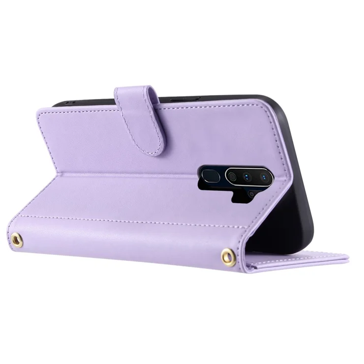 Custodia Portafoglio Per Oppo A9 2020/A5 2020 - Flip Pelle Con Slot Carte, Chiusura Magnetica, Viola Chiaro - Foto 7