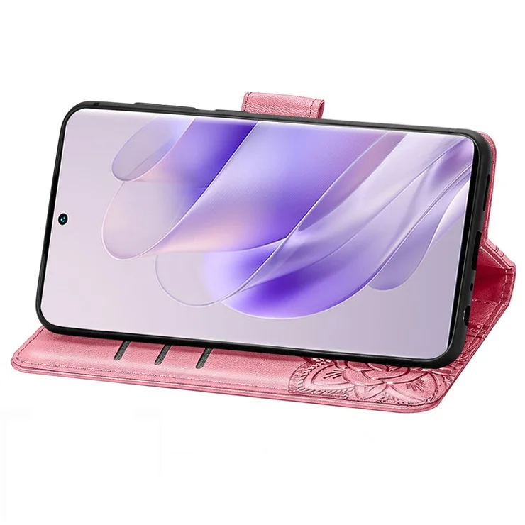 For Infinix Zero 30 4G Magnetic Phone Case Folio Stand View Drop Protection Cover - Pink