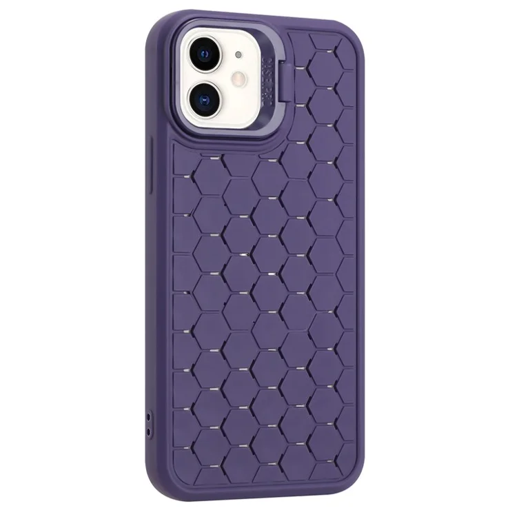 For iPhone 11 Heat Dissipation Case Kickstand TPU Phone Cover Compatible with MagSafe - Purple