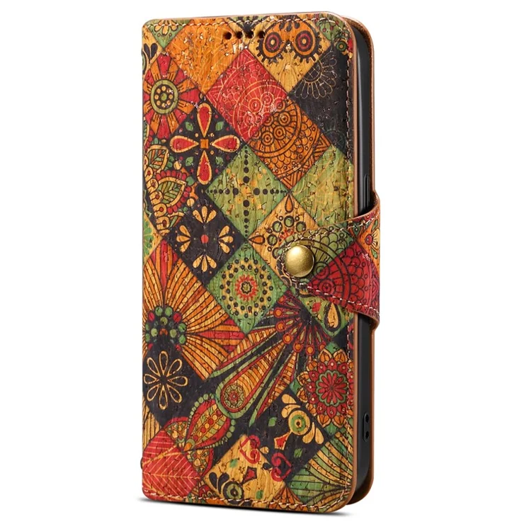 For Google Pixel 8a Leather Case Floral Printing Wallet Phone Cover with Stand - Autumn / Yellow