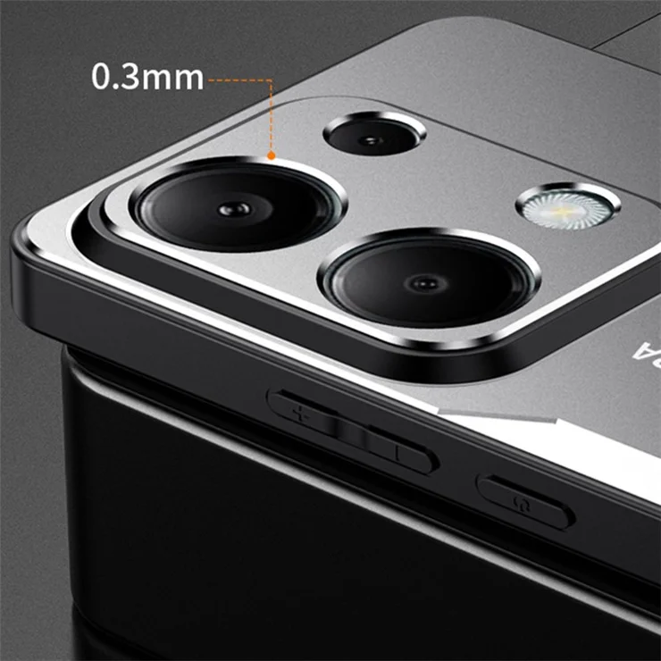 For Xiaomi Redmi Note 13 Pro 4G / Poco M6 Pro 4G Case Drop-Proof Aluminum Alloy+TPU+PC Phone Cover - Gold