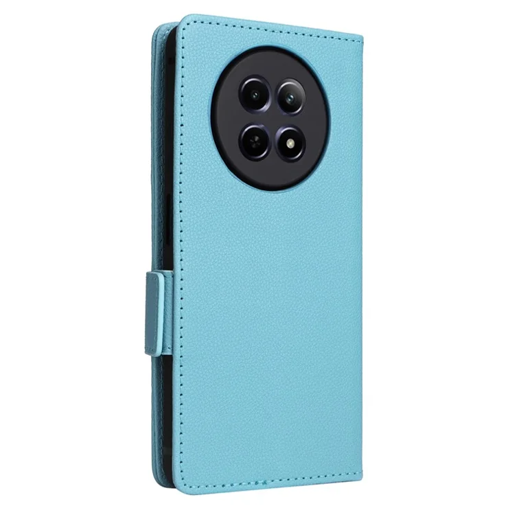 For Realme Narzo 70x 5G / C65 5G / Narzo N65 5G / 13 5G / 12 5G / 12x 5G Case with Strap Litchi Texture PU Leather Wallet Phone Cover - Baby Blue