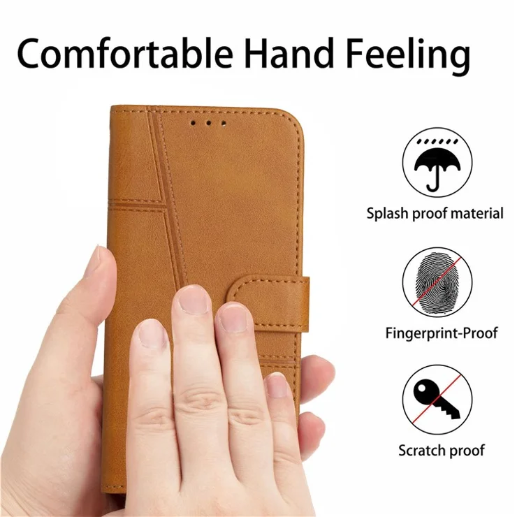 For Realme 12 Pro 5G / 12 Pro+ 5G Case PU Leather Flip Book Stand Protective Phone Cover - Yellow