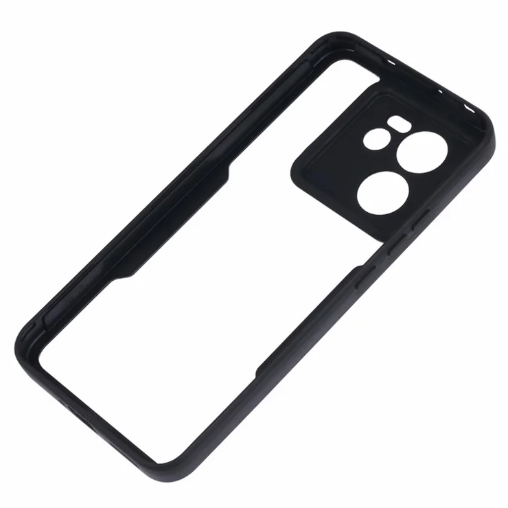 For Xiaomi 13T / 13T Pro / Redmi K60 Ultra Shockproof Case Built-in Screen Protector Phone Shell, Black