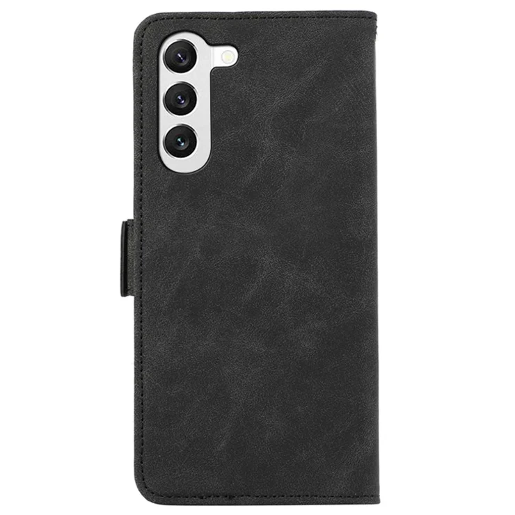 ABEEL For Samsung Galaxy S22 5G Case RFID Blocking Card Slots Leather Wallet Cover - Black
