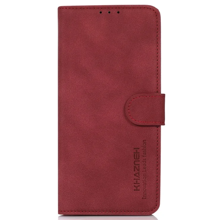 KHAZNEH For Google Pixel 9 / Pixel 9 Pro Shockproof PU Leather Phone Case Wallet Stand Cover - Red
