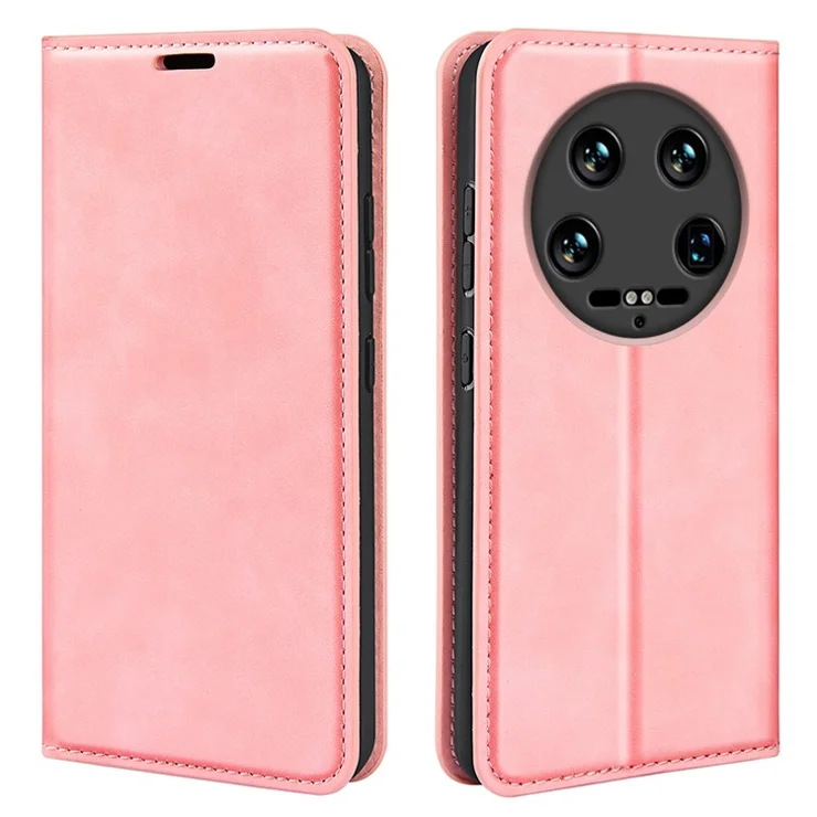For Xiaomi 14 Ultra Case PU Leather Wallet Flip Magnetic Protect Phone Cover - Pink