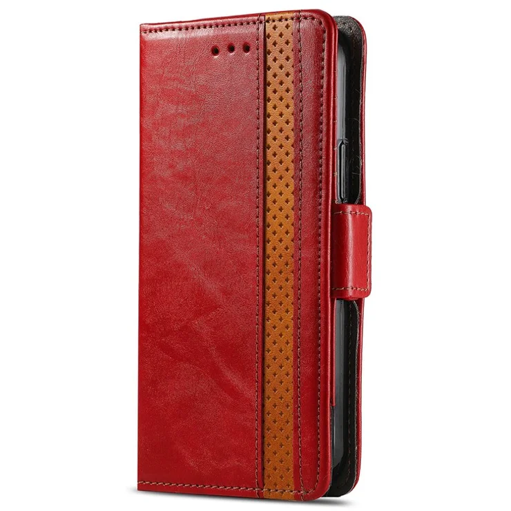 For Xiaomi Redmi K70E 5G / Poco X6 Pro 5G Phone Cases CASENEO PU Leather Cover Stand with RFID Blocking Wallet - Red