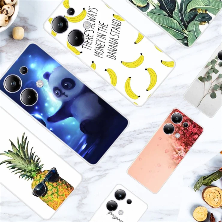 For Xiaomi Redmi Note 13 Pro 4G / Poco M6 Pro 4G TPU Case Pattern Printing Phone Cover - Sakura